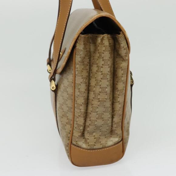 CELINE Macadam Canvas Hand Bag Pvc Beige Gold - Picture 5 of 13